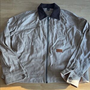 MANFINITY Tan Jacket with Dark Brown Collar